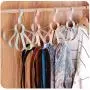 Nordic Clothes Hangers Multifunction Baby Hanger Scarf Hangers Frame Petal Tie Belt Storage Organizer Rack 5pcs Random Color