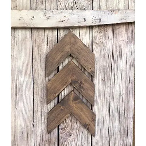 Decorative Wood Chevron Arrows (Customizable) - Set of 3 (Hangers included)