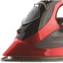 Brentwood Steam Iron with Retractable Cord, Non-Stick, Red