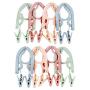 WofuL 8pcs Portable Folding Clothes Hangers with Detachable Socks Skirts Trousers Clips,Travel Camping Coat Hangers Racks