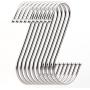RuiLing 10 Pack Premium 4.5 inch Heavy Duty Stainless Steel S Hooks - S Shaped Hook - Hanger Hooks - Ideal for Hanging pots and Pans, Plants, Utensils, Towels etc. Set of 10