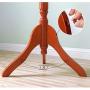 MEETA- Retro Design 9 Hooks Free Standing Sturdy Wood Entryway Coat Rack Hat Tree Hanger Hall with Tripod Base for Clothes, Scarves,Handbags (Color : Red)