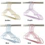 10pcs Random Color Aluminum Alloy Hanger for Clothes,Strong Metal Shirts Dress Hanger