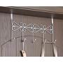 PerriRock 5 Hanger Rack(2 Pack)- Decorative Metal Door Hooks Hanger Holder for Home Office Kitchen Use Coat Hook Rack (White)