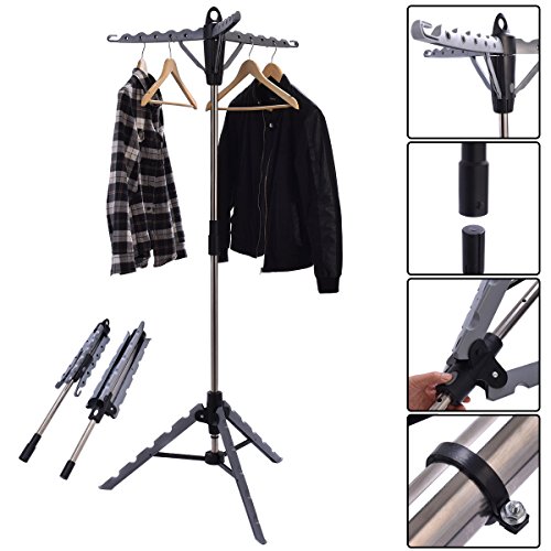 Tripod Clothes Hanger Drying Multifunctional Portable Retractable Laundry Racks