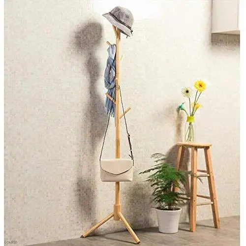 LYHOME Coat Rack Solid Wood Coat Rack Wooden Hanger Floor Bedroom Clothes Rack Hanger Fashion Children Hanger Save Space (Color : Wood Color) LYHOME Coat Rack Solid Wood Coat Rack Wooden Hanger Floor Bedroom Clothes Rack Hanger Fashion Children Hanger Save Space (Color : Wood Color)