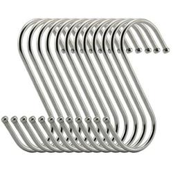 Hot Selling Stainless Steel Round S Shaped Hooks House Kitchen Pot Pan Hanger Clothes Storage Rack Tool 10Pcs/set