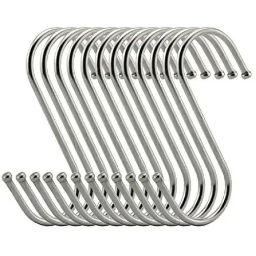 S Hooks 3 Inch S Shaped Utility Hooks, Topick 30 Pack Hanging Hooks Stainless Steel Metal Hanger Heavy Duty Hooks, Storage Holders for Kitchen, Work Shop, Bathroom, Plants, Office, Garden (3in Bold)