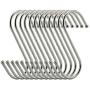 Hot Selling Stainless Steel Round S Shaped Hooks House Kitchen Pot Pan Hanger Clothes Storage Rack Tool 10Pcs/set