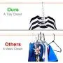 BKONY Space Saving Hangers Clothes Hangers for Clothes Hangers Space Saving Wardrobe Clothing Hanger Organizer, Updated Closet Space Saver Hangers