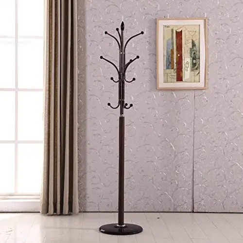 COAT RACK Wrought Iron Bedroom Living Room Clothes Rack Floor Hangers Creative Modern Minimalist Hanger (45 175CM) (Color : Brown) COAT RACK Wrought Iron Bedroom Living Room Clothes Rack Floor Hangers Creative Modern Minimalist Hanger (45 175CM) (Color : Brown)