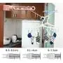 BBTshop Clothes Drying Rack Clothes Hangers, Retractable Dryer Rack Hanging Window Frame Hanger Indoor Space Saver (Green)