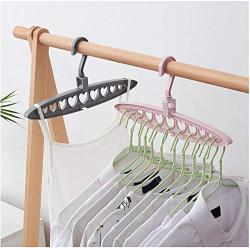 Multifunctional Heart Hole Clothes Hanger Storage Rack Folding Hanger Clothes Towel Hook Closet Organizer Plastic Storage Rack 10pcs Random Color