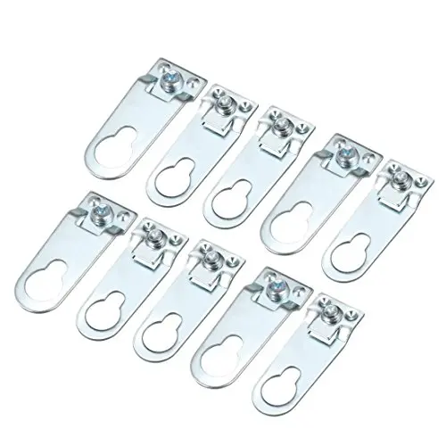 uxcell A16062900ux0478 40mm X 15mm Aluminum Alloy Photo Picture Frame Hanging Brackets Hooks Hangers