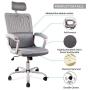 Ergonomic Computer Chair, High Back Mesh Office Chair Adjustable Headrest Desk Task Chair with Cloth Hanger Gray Ergonomic Computer Chair, High Back Mesh Office Chair Adjustable Headrest Desk Task Chair with Cloth Hanger Gray