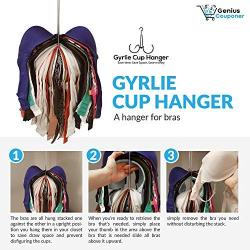 Gyrlie Cup Hanger Space Saving Drying and Storage Hangers for Closet or Laundry Room. Organizer for Lingerie, Bra, Belt, Purse and Scarves.