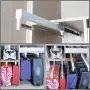 Extendable Closet Rod Pull Out Clothes Hanger Rail Adjustable Wardrobe Clothing Rail (Size : 600mm)