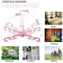 Fohanger 6PCS Travel Hangers, Portable Folding Hangers Travel Accessories Non Slip Drying Rack for Clothes, Skirt, Coat, Suits, Pants (2Blue+2Pink+2White)