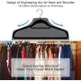 LUOOV Velvet Hangers, Non Slip Plastic Clothes Hangers, Durable Space Saving with 360 Degree Velvet Clothes Hangers, Clothes Hangers for Coat Skirt Dress 50 Pack - Black (50 pcs, Black)