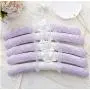 10 pcs Top Grade Pretty Pink Purple Lace Satin Padded Clothes Hanger, Elegant Lace Wedding Dress Hanger for Bride Princess Random Color
