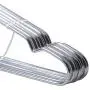 IdealDecor Set of 10 Stainless Steel Strong Metal Wire Hangers Clothes Hangers Everyday Hangers 16.5 inch Skid Hanger Organizer