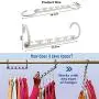 COCIVIVRE Closet Space Saving Hangers, 5 Pack Multi-Purpose Plastic Magic Hangers Cascading Hanger Updated Hook Design Plastic Sturdy Hangers for Organizing Wardrobe Clothing Hanger (White)