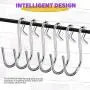 50Pcs S Hooks, HNYYZL Heavy-duty S Shaped Hook Connectors Corrosion Protection Metal Hangers Hanging Hooks, Fixed Securely and Not Slip Off, Suit for Indoor and Outdoor Hanging(1.3”/3.5cm, Silver) 50Pcs S Hooks, HNYYZL Heavy-duty S Shaped Hook Connectors Corrosion Protection Metal Hangers Hanging Hooks, Fixed Securely and Not Slip Off, Suit for Indoor and Outdoor Hanging(1.3”/3.5cm, Silver)