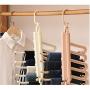 2pcs Random Color Clothes Pants Hangers Multi-Function Storage Rack Closet Space Saving Foldable Scarf Storage Rack Hangers for Clothes