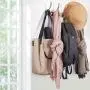 WEBI Coat Rack Wall Mounted,5 Hooks for Hanging Coats,Hook Rack,Hook Rail,Coat Hanger Wall Mount for Clothes,Towel,Jacket,Bronze,2 Packs