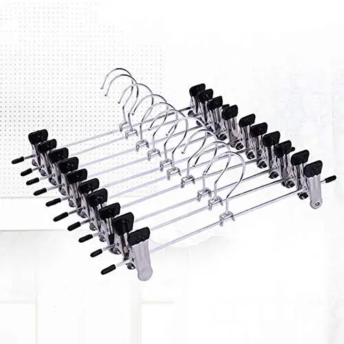 KYCPTNFJ 10/20Pcs Non-Slip Adjustable Stand Hanger Pants Skirt Clothes Steel Adult Clothing Rotatable Clips Set KYCPTNFJ 10/20Pcs Non-Slip Adjustable Stand Hanger Pants Skirt Clothes Steel Adult Clothing Rotatable Clips Set