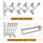 Mai Hongda Accordion Wall Mounted Drying Rack Stainless Steel Clothes Retractable Folding Accordian Wall Hanger Hanging Towel Holder 60lb Capacity for Laundry Bathroom No Drilling (24 Standard)