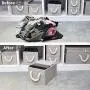 StorageWorks Storage Boxes for Shelves with Cotton Rope Handles, Closet Storage Bin, Rectangle, Gray, 3-Pack, Large StorageWorks Storage Boxes for Shelves with Cotton Rope Handles, Closet Storage Bin, Rectangle, Gray, 3-Pack, Large
