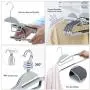 SONGMICS 50 Pack Plastic Hangers Space Saving Clothes Hangers, Ultra Thin with Non Slip Rubber Coating, Scarf and Tie Bar, 360° Swivel Hook, Dark Gray, UCRP41G-50 (Renewed)