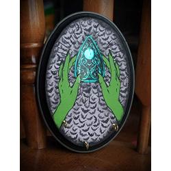 Witchy Hands with Ouija Inspired Planchette Hand Made 3 Hook Jewelry Key Hanger Organizer