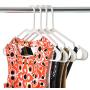 50pc White Tubular Clothes Hanger Set ? Space Saving - Perfect for Dresses and Blouses - Work Great for Shirts, T-Shirts and Scarves - with Transparency App Bar Code