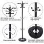 Chaukin 15 Hooks Floor Coat Rack, Entryway Jacket Hanger Bag Stand Three-Legged Bedroom Clothes Rack Hanging Hat