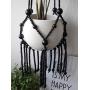 Macrame Plant hanger - Brown or black beads