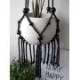 Macrame Plant hanger - Brown or black beads Macrame Plant hanger - Brown or black beads