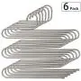Stephenie 2 Pack S Type 5 Layer Stainless Steel Hanger with Multifunctional for Pants Tie Scarf Anti-Skid Scarf Towel Clothes