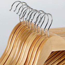 KYCPTNFJ 40 pcs Solid Wood Hanger Non-Slip Hangers Clothes Hangers Shirts Sweaters Dress Hanger Drying Rack for Home