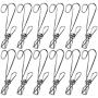 No/Brand 12 Pcs Hooks clamp with Hooks Clothes Pins Hanging Universal Clips for Kitchen Bathroom Office