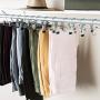 Heavy-Duty Add-On Skirt Hangers with Clips 12 Pack, Multi Stackable Add on Hangers, Adjustable Clip Pants Hanger, Skirt Hanger with Clips, Chrome Hook, Cascading Clip Hanger Jeans, Slacks, Bottoms