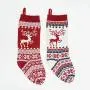 Christmas Stocking Holiday Elk Hand-Knitted Decor Xmas Ornament for Christmas Tree Decoration Christmas Stocking Holiday Elk Hand-Knitted Decor Xmas Ornament for Christmas Tree Decoration