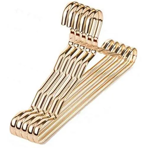 10pcs Random Color 42cm Clothes Hanger Durable Antideformation Non-Slip Aluminium Alloy Closet Adult Skirt Dress Towel Storage Hangers
