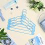 SONGMICS 50-Pack Clothing Hangers, Durable and Slim, Space Saving, Strong Heavy-Duty Plastic, Notched, Standard Tubular Hangers for Coats, Adults, 16.3 Inches Long, Light Blue UCRP03IN50