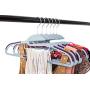 Popular Design Products 50 pc Premium Quality Easy-On Clothes Hangers - Grey with Purple Non-Slip Pads - Space Saving Thin Profile - For Shirts, Pants, Blouses, Scarves - Strong Enough for Coats