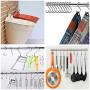 RE-Style S Hooks Kitchen Pot Racks- Hooks 4 inch, Metal+Chrome hook hanger clothes storage rack, Hangers for Kitchen, Bathroom, Garage. Heavy Duty S Shaped 10 Pack