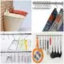 RE-Style S Hooks Kitchen Pot Racks- Hooks 4 inch, Metal+Chrome hook hanger clothes storage rack, Hangers for Kitchen, Bathroom, Garage. Heavy Duty S Shaped 10 Pack