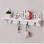 Sweet Home Key Hook Home Decoration Hanger Plastic Wood Wall Mounted Hanger Shelf/Coat Hat Clothes Rack 3pcs
