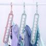 ENWORLD Magic Hangers Organizer 4 Pack Rotating Space Saving Hangers for Clothes Multi Functional Nine-Hole Closet Space Saver with Sturdy Plastic,Random Color
